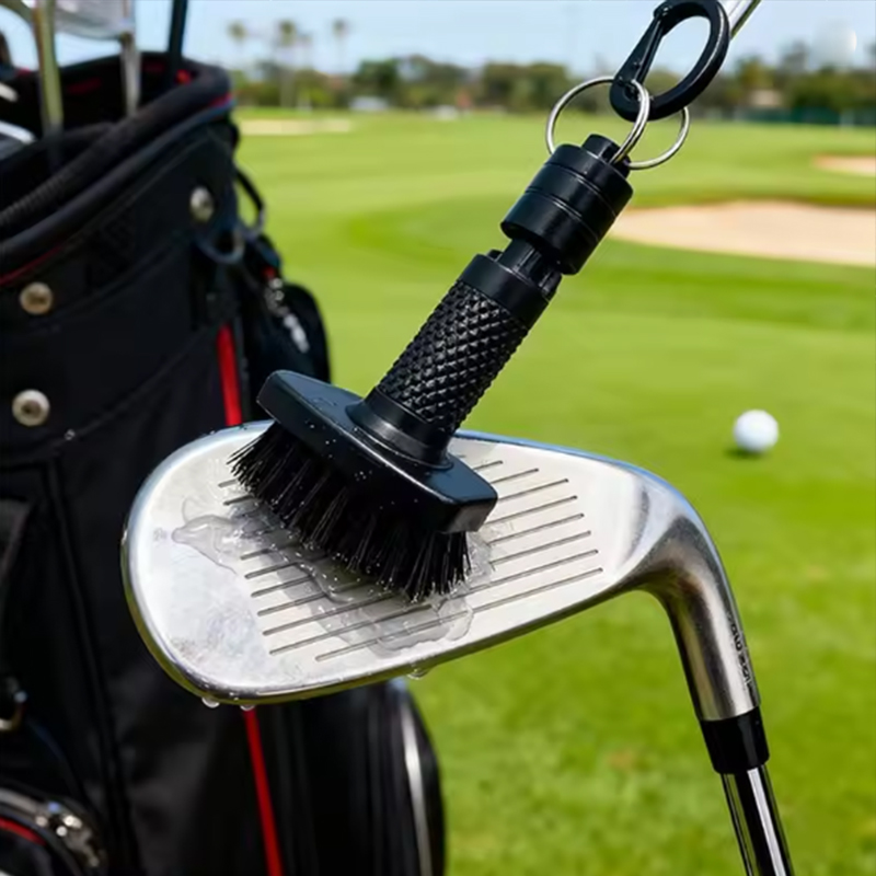Golf Equipment Junior - แปรงทำความสะอาดไม้กอล์ฟ, ที่ทำความสะอาดร่องไม้กอล์ฟ, แปรงไม้กอล์ฟขนาดเล็ก, อุปกรณ์กอล์ฟแบบแม่เหล็กถอดประกอบได้อย่างรวดเร็ว